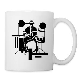 Drummer Drums Schlagzeug - Tasse - Weiß - Rechts