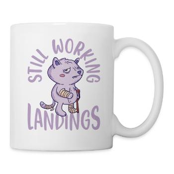 Still Working On My Landings 4 - Mug - white - Right