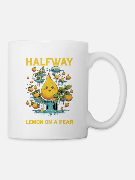 Woah We're Halfway There, Woah Lemon On A Pear 8 - Tasse - Weiß