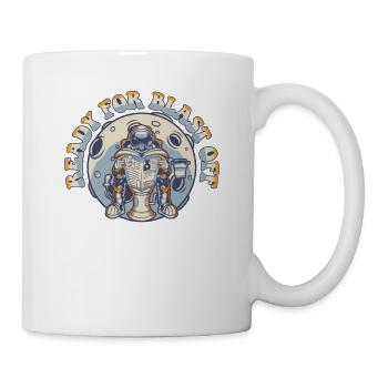Ready For Blast Off Cosmonaut Spaceship - Mug - white - Right