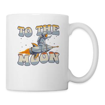 To The Moon Spaceship Taikonaut Cosmonaut - Mug - white - Right