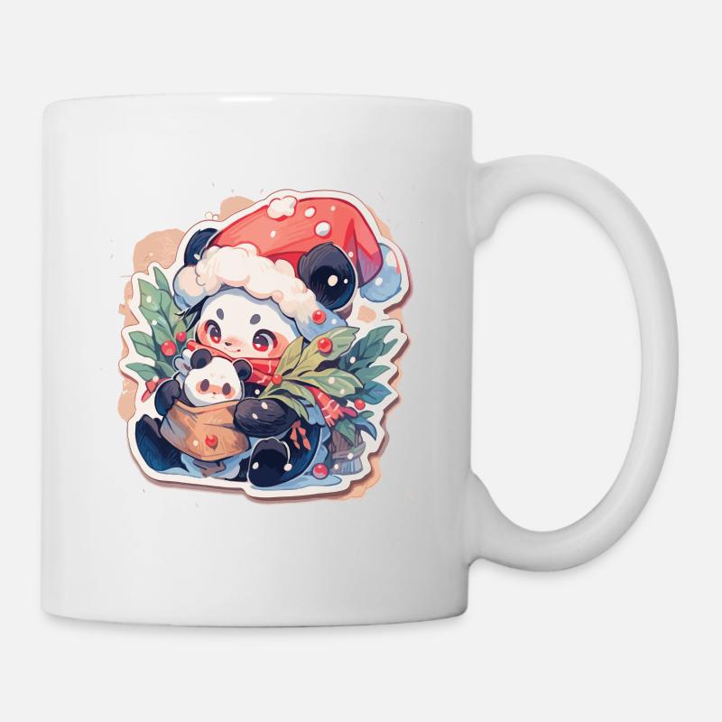 Panda Noël Panda Pandas Panda Noël - Mug blanc - blanc