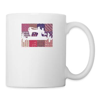 Quilter heartbeat couture matelassage couture couture couture plus proche - Mug blanc - blanc - Droite