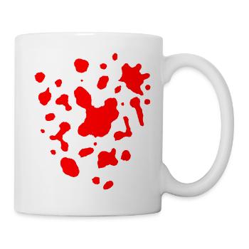 Tropfen Flecken Muster - Tasse - Weiß - Rechts