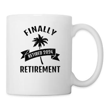 Finally retirement pension 2024 gift for pensioners - Mug - white - Right
