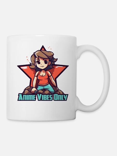 Star-Anime-Mädchen, nur Anime-Vibes - Tasse - Weiß