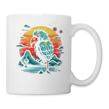 Un étrange oiseau sur une île - Mug blanc - blanc - Droite