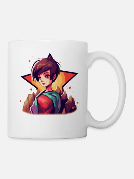 Das Anime-Mädchen ist der Star. - Tasse - Weiß