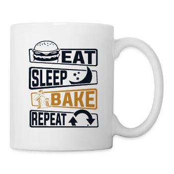 Eat Sleep Bake Repeat Hobby Baker Bakery - Mug - white - Right
