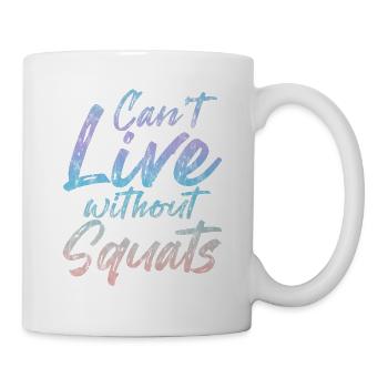 Impossible de vivre sans squats 3 - Mug blanc - blanc - Droite