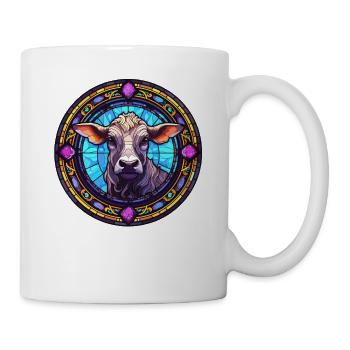 Cow Lover Mode - Artisan Kuh Buntglas Desi - Tasse - Weiß - Rechts