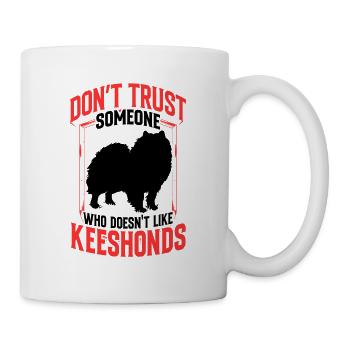 Wolfsspitz not trusting German Spitz - Mug - white - Right