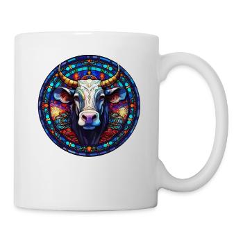 Ich liebe Kuh- und Glasmalerei - Tasse - Weiß - Rechts