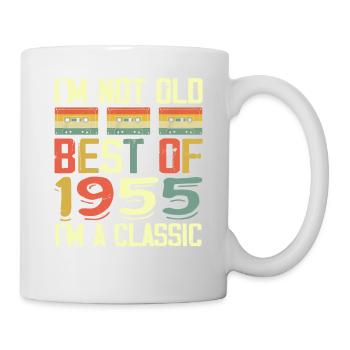 1955 Ich bin nicht alt Ich bin klassisch Jahrgang 1955 Geburtstag - Tasse - Weiß - Rechts
