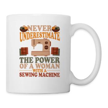 Never underestimate the power of a woman with - Mug - white - Right