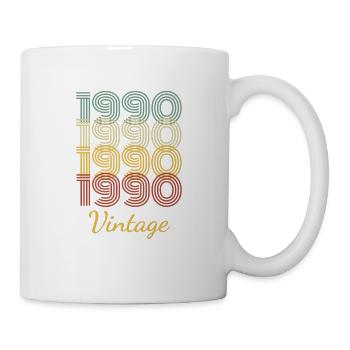 Vintage Birthday Gift Born In 1990 Slogan - Mug - white - Right