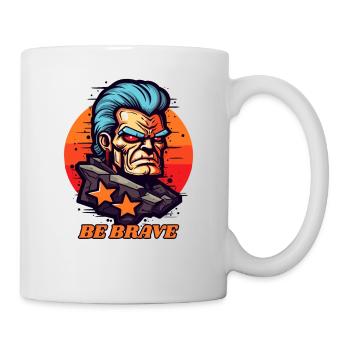 Cool Grandpa Advice: Be brave - Mug - white - Right