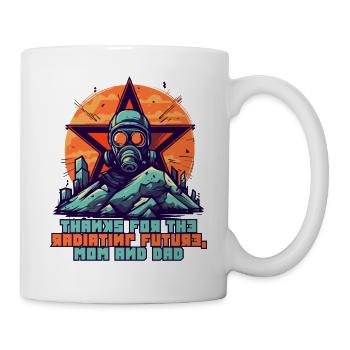 Danke für die strahlende Zukunft, Mama und Papa - Tasse - Weiß - Rechts