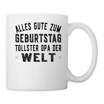 Alles Gute zum Geburtstag tollster Opa Geburtstag - Tasse - Weiß - Rechts