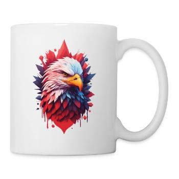 Liberté esthétique de l’aigle et fierté du design d’oiseau - Mug blanc - blanc - Droite