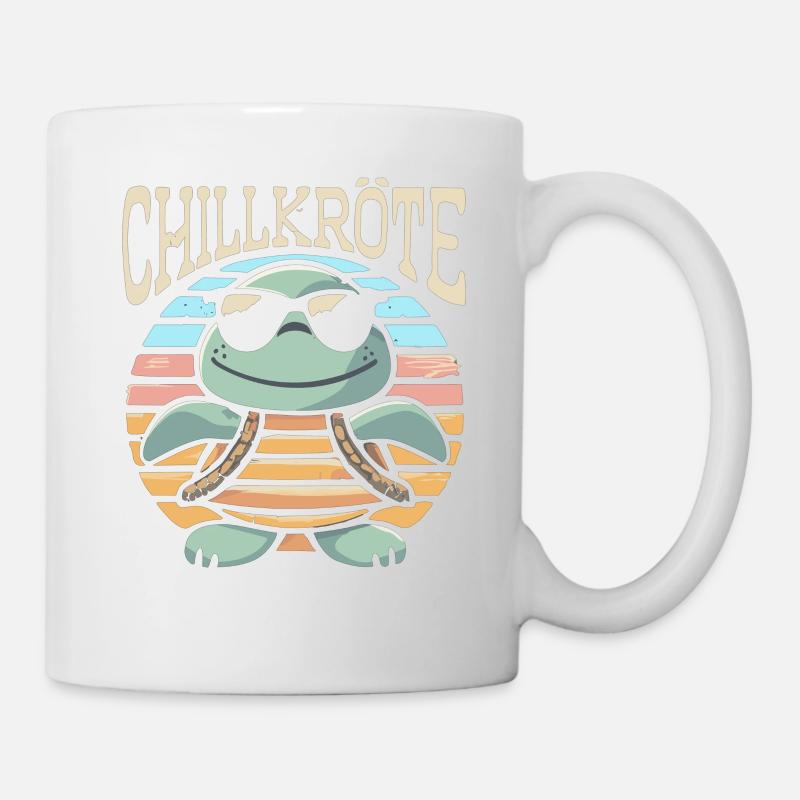Relaxte Schildkröte Chillkröte - Tasse - Weiß