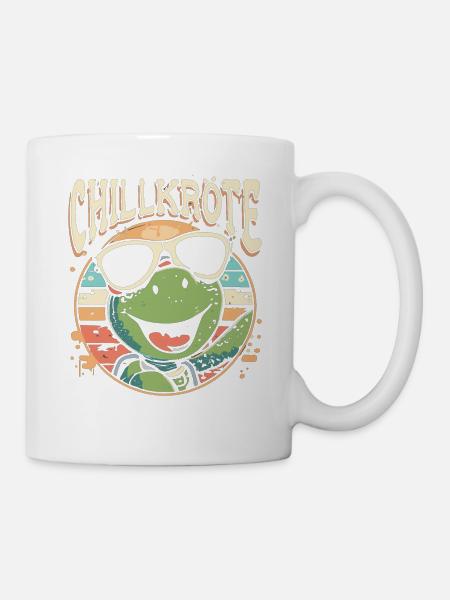 Relaxte Schildkröte Chillkröte - Tasse - Weiß