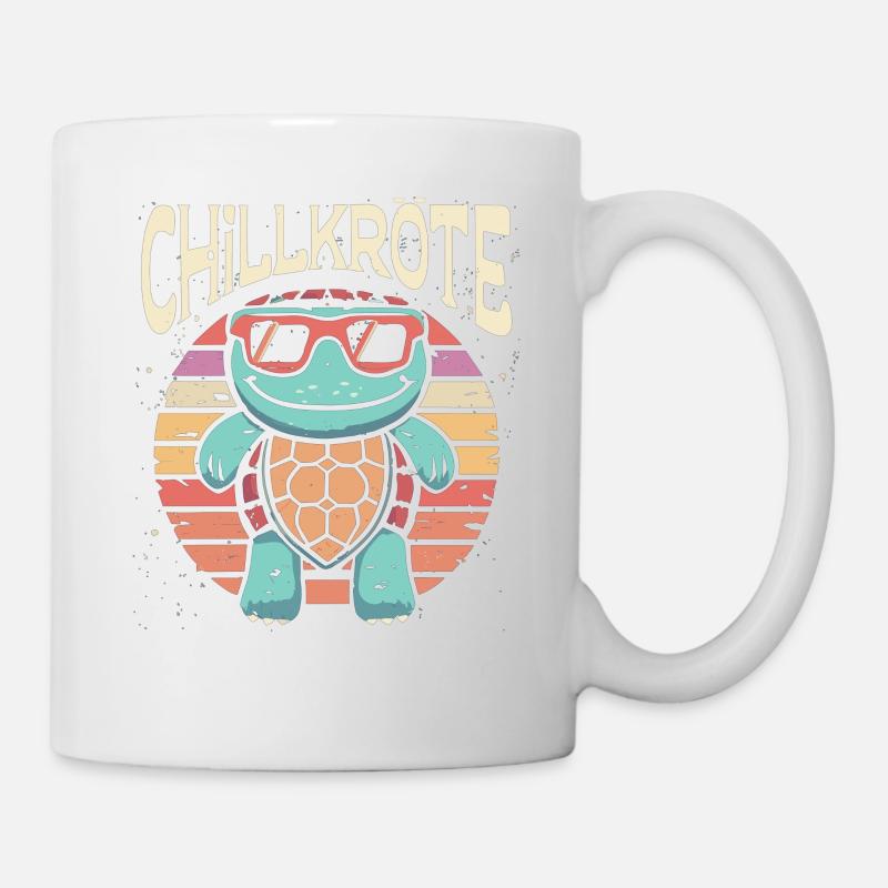 Relaxte Schildkröten Chillkröte - Tasse - Weiß