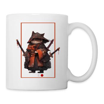 Asia Cat Japanese Samurai Samurai - Mug - white - Right