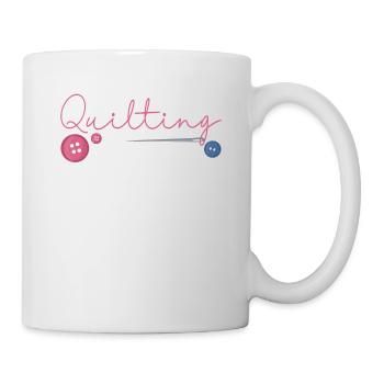 Quilting Skills Loading Funny Sewing Machine - Mug - white - Right