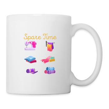 Ce que je fais pendant mon temps libre Passe-temps de couture - Mug blanc - blanc - Droite