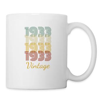 Vintage-Geburtstagsgeschenk geboren 1933 Slogan - Tasse - Weiß - Rechts