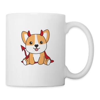 Corgi Happy Halloween Devil Costume - Mug - white - Right