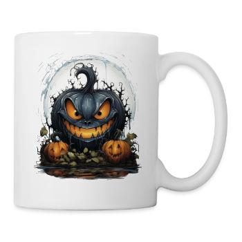 Scary Pumpkin Face I Spooky Halloween - Tasse - Weiß - Rechts