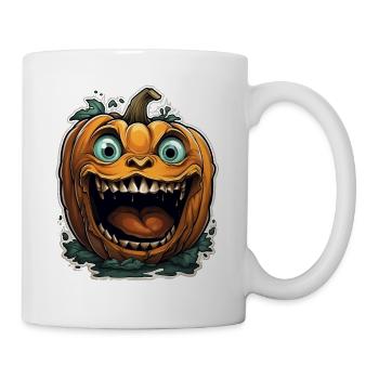 Scary Pumpkin Face I Spooky Halloween - Tasse - Weiß - Rechts