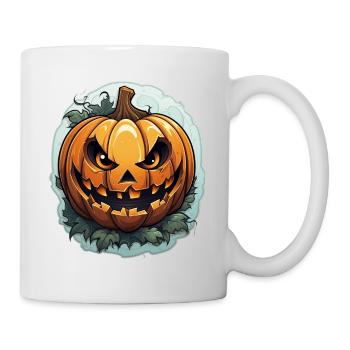 Scary Pumpkin Face I Spooky Halloween - Tasse - Weiß - Rechts