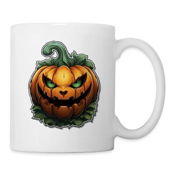 Scary Pumpkin Face I Spooky Halloween - Tasse - Weiß - Rechts