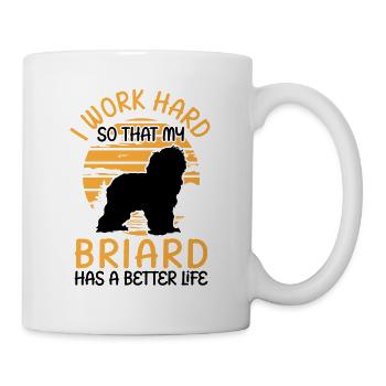Work for my Briard Berger de Brie - Mug - white - Right