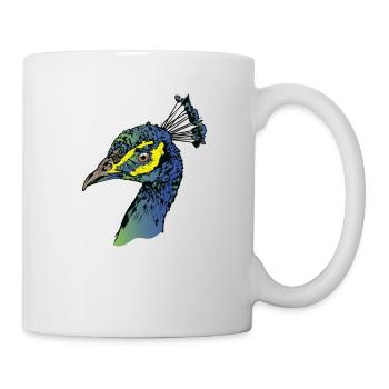 Peacock Bird Colors Animal Zoo - Mug - white - Right