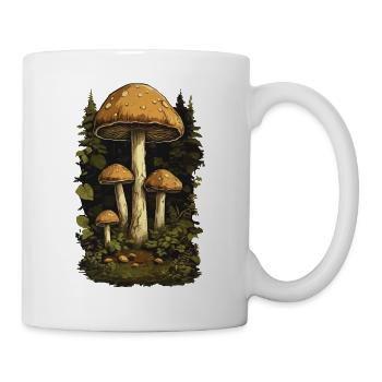 Wald Pilze Goblincore & Vintage Pilz Design - Tasse - Weiß - Rechts