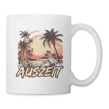 Auszeit Urlaub Hängematte Strand - Tasse - Weiß - Rechts