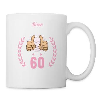 Diese Traumfrau ist 60 Jahre 60 Geburtstag - Tasse - Weiß - Rechts