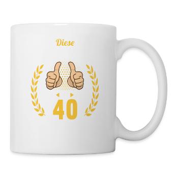 Diese Traumfrau ist 40 Jahre 40 Geburtstag - Tasse - Weiß - Rechts