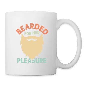 Barbu pour son plaisir Visage Cheveux Barbu Homme - Mug blanc - blanc - Droite