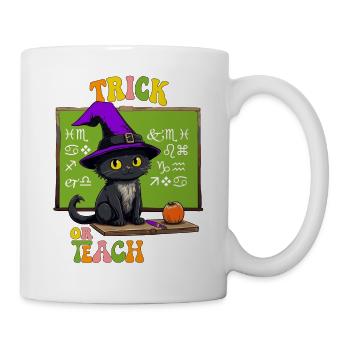 Halloween Cat Teacher School Teaching Student - Mug - white - Right
