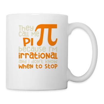 Ils m’appellent Pi Symbol Irrational Math Pi Day - Mug blanc - blanc - Droite