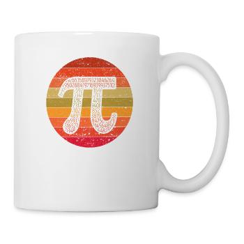 Retro Vintage Symbol Pi Day Mathematik Lehrer - Tasse - Weiß - Rechts