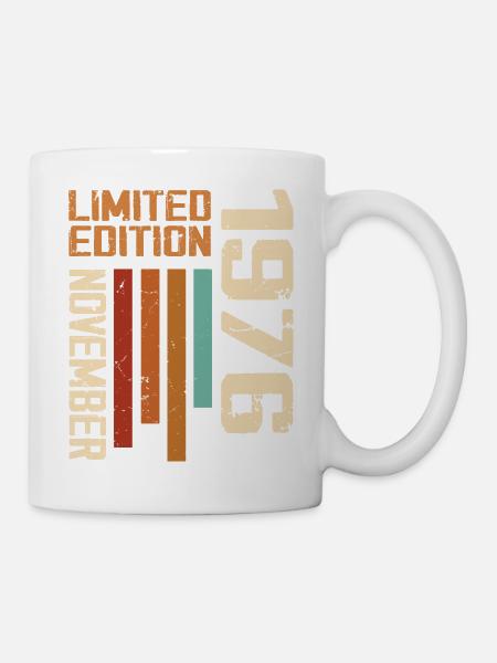 1976 November Geburtstagsgeschenk. November 1976 - Tasse - Weiß