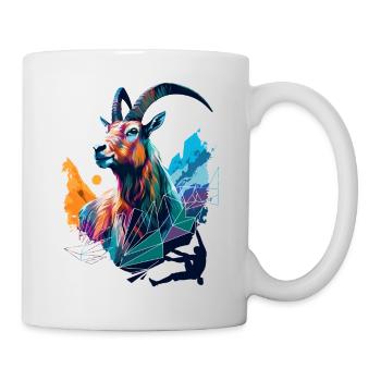 Steinbock ArtKlettern Bouldern Berge Bergsteiger - Tasse - Weiß - Rechts