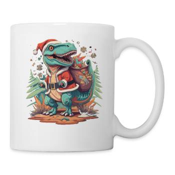 Dinosaur Trex Christmas - Mug - white - Right