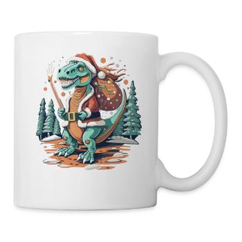 Dinosaur Trex Christmas - Mug - white - Right